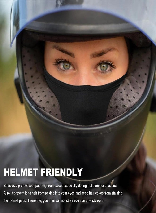PODALOA 12 Pieces Balaclava Face Mask for Women Men Summer Cooling Neck Gaiter, UV Protector Motorcycle Ski Scarf for Cycling (Black) - Image 3
